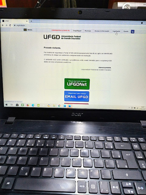 Site  da UFGD é hackeado. Imagem (Aliny Fernandes)