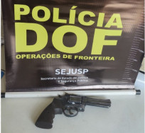 Arma apreendida pelo DOF (Foto: Assessoria)