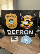 Material apreendido pela Defron em Dourados (Foto: Assessoria)
