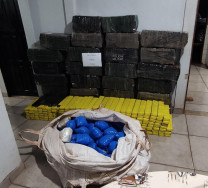 Droga apreendida em Aral Moreira (Foto: Divulgação)