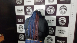 Francielli foi presa pela Policia Civil de Dourados no terminal rodoviário de Maracaju (Foto: Adilson Domingos)