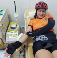 Ciclistas de Dourados doam sangue no "Maio Amarelo"