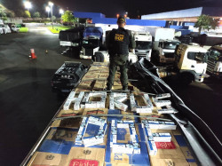 Carga milionária de cigarros ilegais é apreendida na MS-299