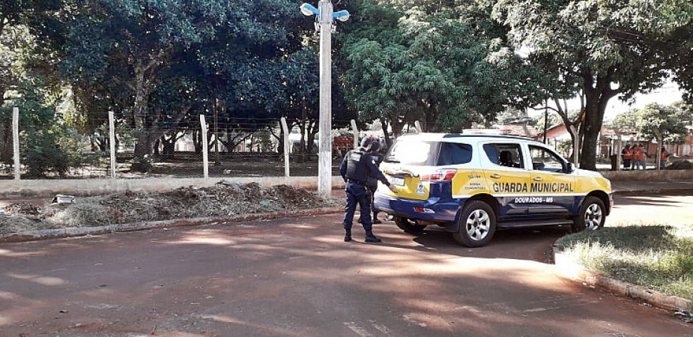 Guarda Municipal de Dourados faz trabalho ostensivo em Dourados. Imagem (Assessoria GMD)