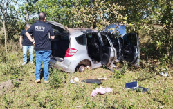 Honda Fit roubado no Jardim Maracanã é encontrado “depenado”