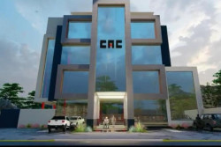 Maquete do novo prédio em Dourados (Foto: Assecom)