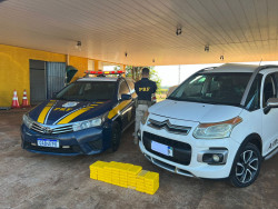 Cocaína apreendida pela PRF (Foto: Assessoria)