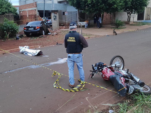 Jovem morre em acidente no Parque do Lago em Dourados. Imagem: (Adilson Domingos)