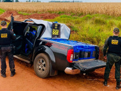 DOF apreende caminhonete roubada no Paraná com 1.125 quilos de maconha