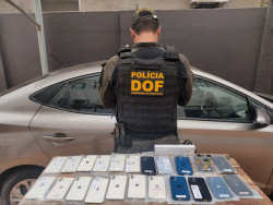 DOF apreende anabolizantes e celulares amarrados ao corpo de homem