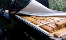 Polícia rodoviária apreende 1,5 tonelada de maconha em S10