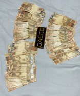 Dinheiro apreendido pelo Gaeco (Foto: Assessoria)