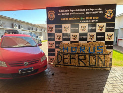 Defron apreende Gol com 604 quilos de maconha em Fátima do Sul