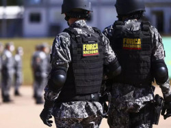 Força Nacional em áreas rurais onde há conflitos de posse entre indígenas e fazendeiros (Foto: Reprodução)