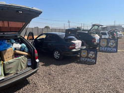 Veículos e material apreendido pela Defron (Foto: Assessoria/Defron)