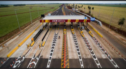 Praça Rio Brilhante, na BR-163, em Mato Grosso do Sul (Foto: Chico Ribeiro)