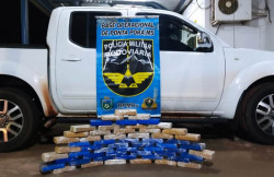 Viajando com a família, homem levava 59 quilos de cocaína em Frontier