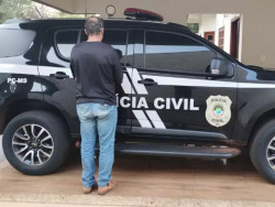 Homem foi detido e encontra-se à disposição da Justiça em Fátima do Sul. (Foto: Reprodução/PC)