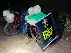 Homem é preso levando maconha de Coronel Sapucaia a Caarapó em bicicleta