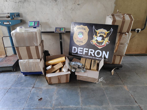 Mais de  quilos de maconha foram apreendidos pela Defron. Imagem: (Adilson Domingos)