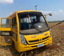 Acidente com ônibus escolar deixa 16 feridos em Rio Brilhante