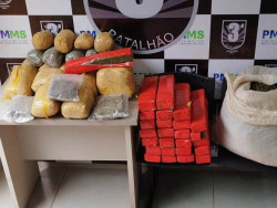 PM recebe denúncia de violência doméstica e encontra 76 quilos de droga